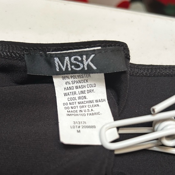 MSK Woman’s Black Fancy Beaded Sleeveless Top Blouse Size Medium - Picture 4 of 8